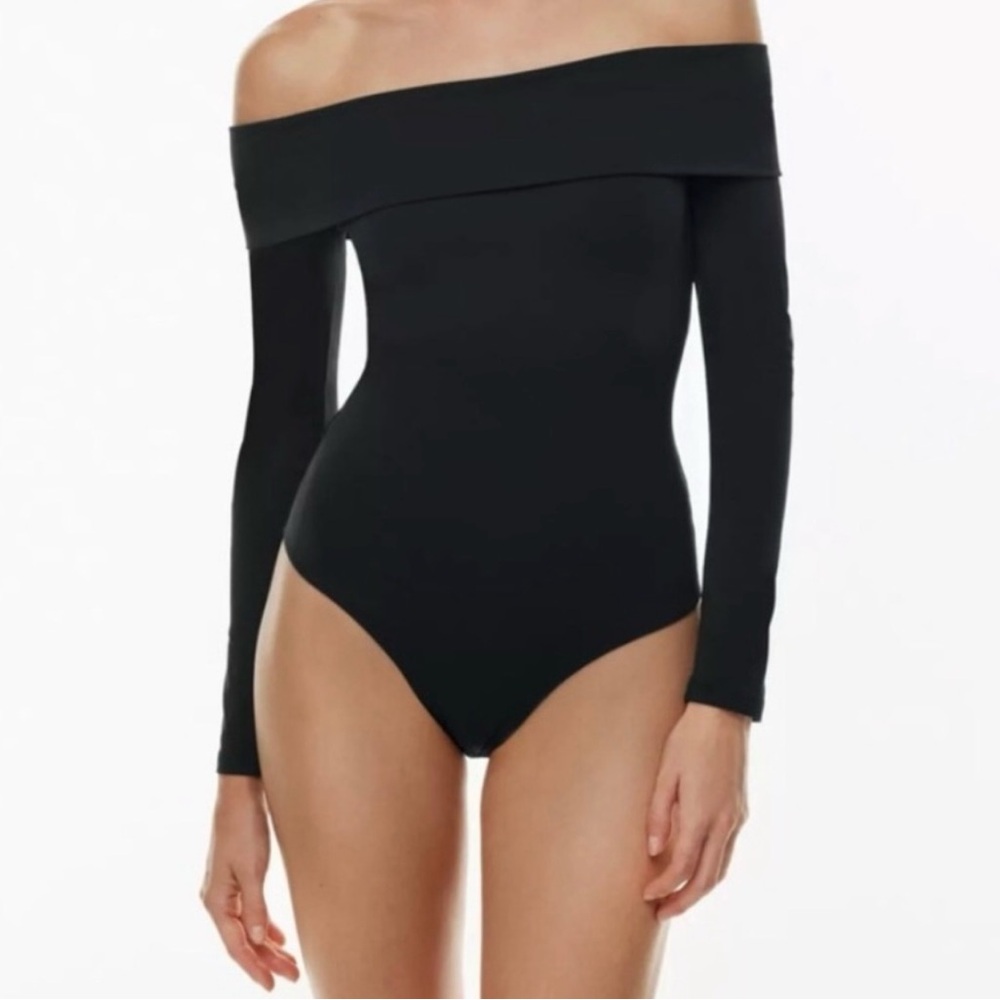 Aritzia Black Off-Shoulder Bodysuit
